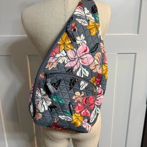 Vera Bradley Women's Floral Sling Bag - Gray Multi